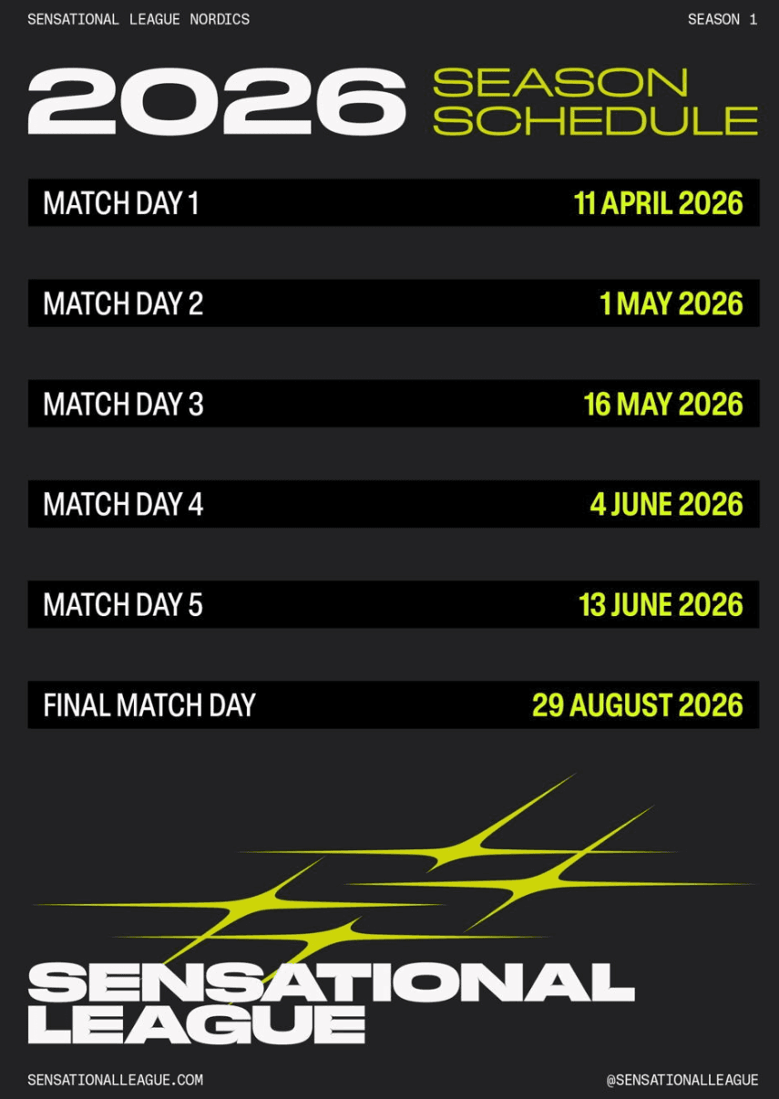 Sensational League 2026 Season Schedule - 6 Match Days